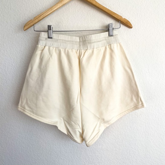 FOR LOVE & LEMONS Cream Light Yellow Morgan Sweat Shorts - Picture 4 of 9